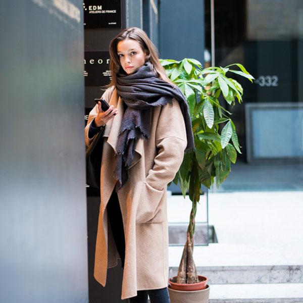 什么外套配什么围巾,保暖也讲套路