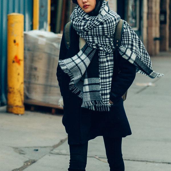 什么外套配什么围巾,保暖也讲套路