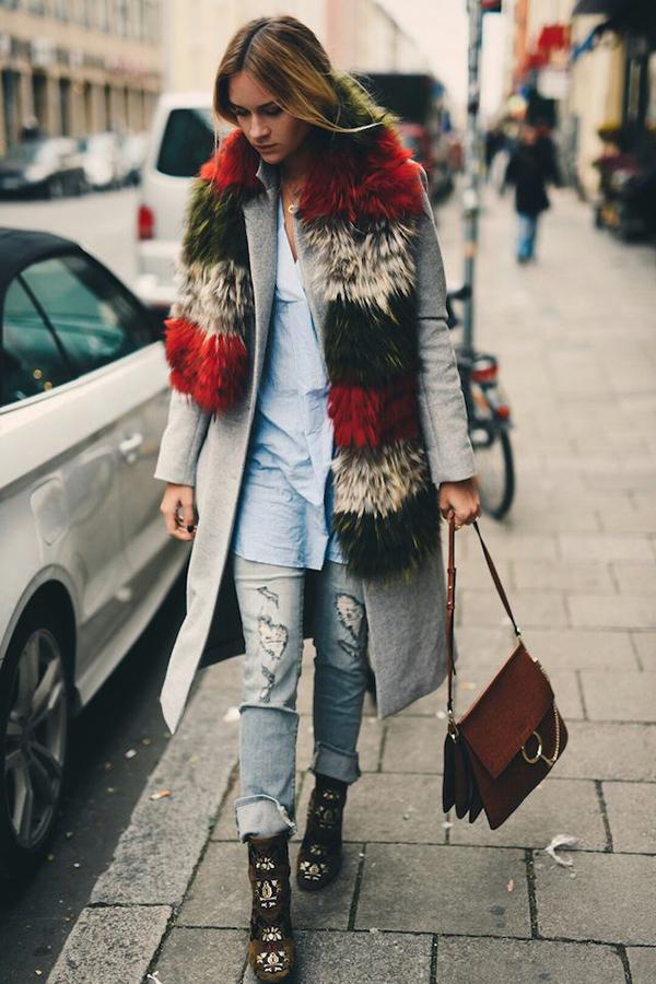 什么外套配什么围巾,保暖也讲套路