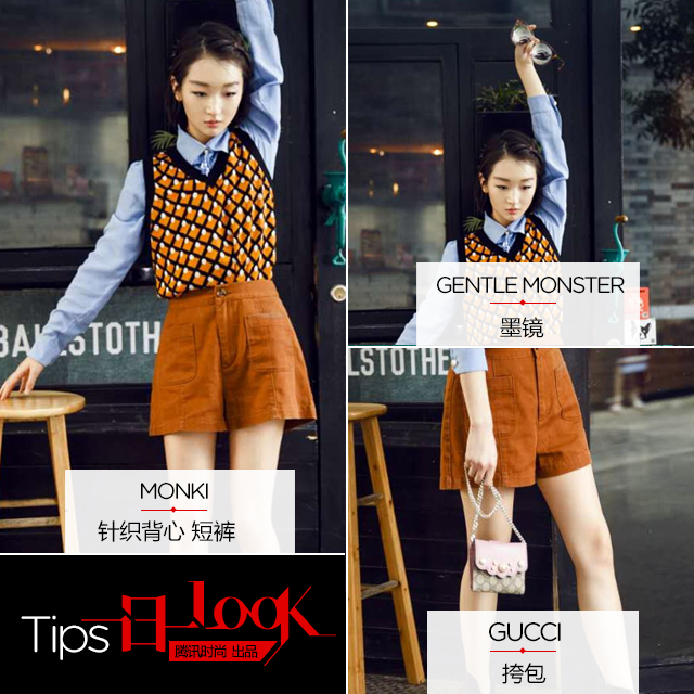 一日一LOOK 周冬雨恋上早秋温暖大地色 优雅学院风耍起来