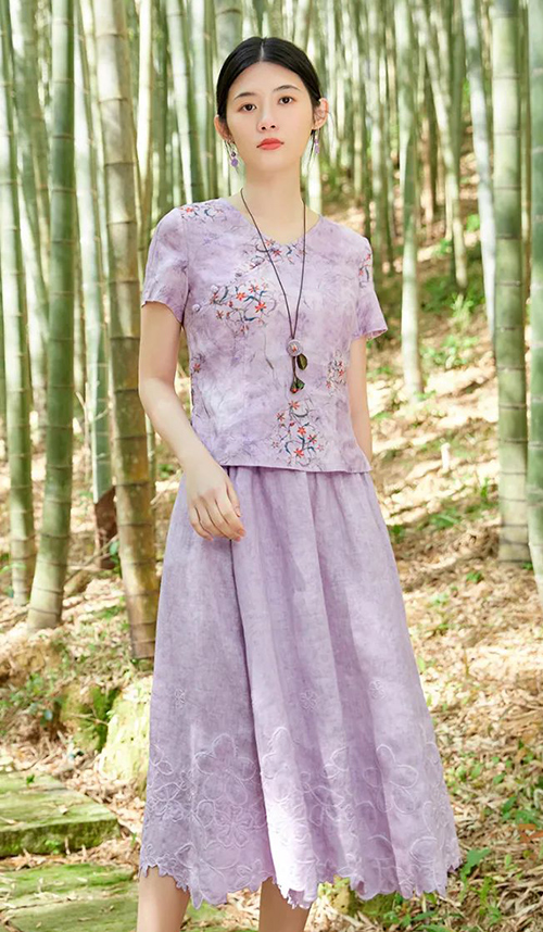 曼茜纱 2022夏装上市“香芋紫”系列